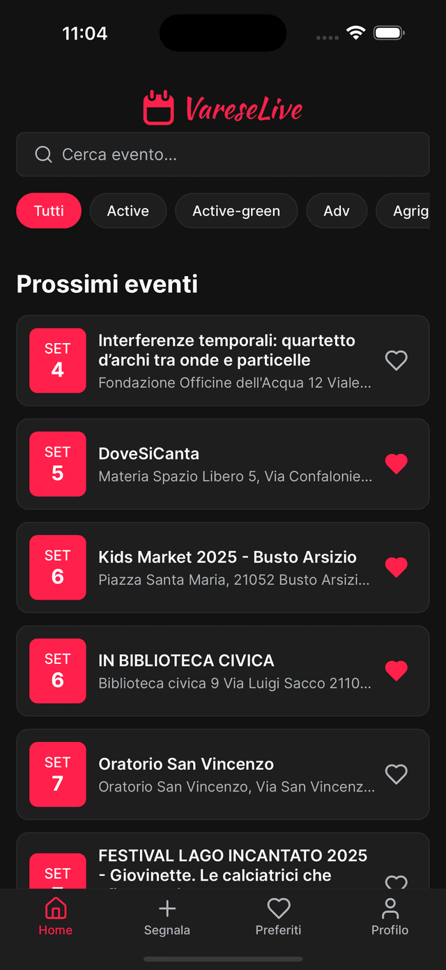 VareseLive App Screenshot